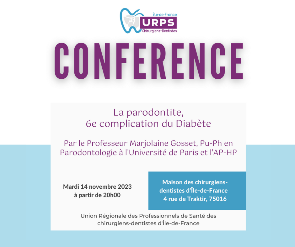 Conférence 14 novembre 2023- La parodontite, 6e complication du diabète